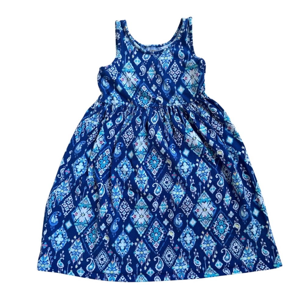 3/$12 Gymboree Blue Sleeveless Scoop Neck Sundress 100% Cotton Size 4T